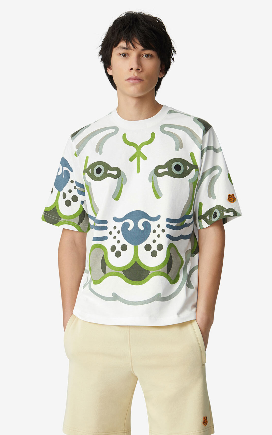 Kenzo K Tiger loose T Shirt Herr | 40625-TULA